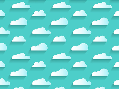 Clouds Pattern adobe illustrator blend cloud illustration paper pattern shadow vector