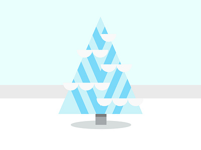 Extremely Fast Flat Winter Tree adobe illustrator fast flat flat art illustration speed art tree vector winter