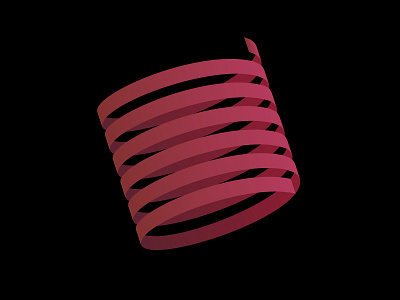 Spiral Ribbon 3d adobe illustrator illustration perspective red ribbon ribbon spiral vector