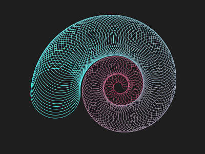 Spiral adobe illustrator blend blend tool gradient illustration line linework shell spiral