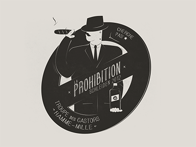 Prohibition Illustration illustration mafia print design