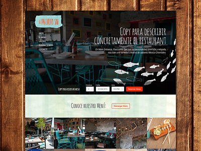 Pascualito San - Final proposal food mexican food restaurant sea food single page web design website