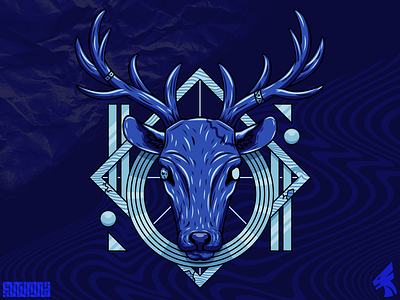 Trinity : 1 : Deer album cover animal artworks book cover custom illustrations deer geometry illustration passage t shirt illustration vector vector artwork wild