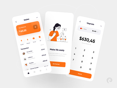 Wallet App Exploration 🤑💰 app character illustration mobile mobile design product design ui ui design ux ux design wallet wallet app