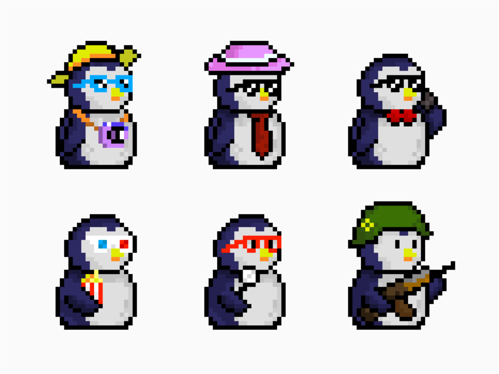 Agent Penguin NFT's Collection  ✨ bitcoin blockchain character collection ethereum illustration metaverse nft penguin pixel pixelart