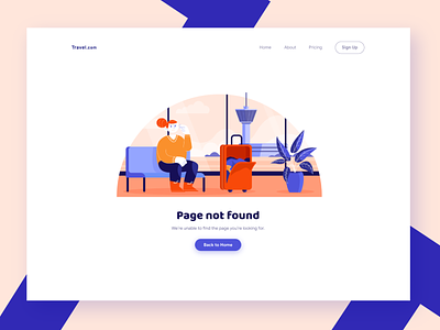 Error Page! Try Later or Refresh Page app character design error 404 error page flat graphic illustration landing minimal plane plant travel ui vector website