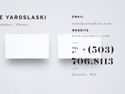 While mocking up a card... accident business card typography