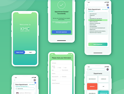 KMC app branding design illustrator login screen typography ui ux