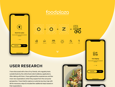 FOOD PLAZA app branding design icon illustration logo minimal typography ui ux