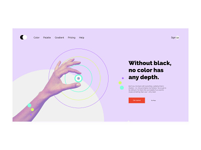 Depth of color flat minimal typography ui web website
