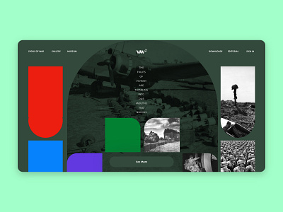 The World War 2 design flat graphic design minimal typography ui ux web website