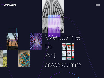 Welcome to Art Awesome art design flat graphic design minimal typography ui ux web website