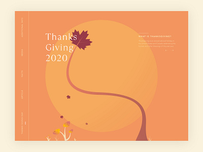 Thanks Giving art design flat graphic design minimal typography ui ux vector website