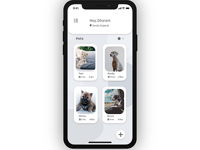 A sample app design for your pets appdesign ios mobile app design pet pet care ui ux