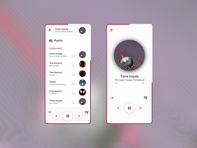 Music player app mockup app appdesign design light theme mobileapp mockup mockups music music app musicplayer prototype ui