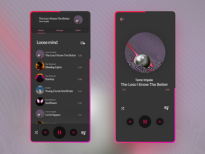 Music Player Mockup app app design artists mockup music music app music player ui ux