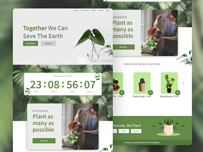 Go green website mockup green mockup plants trees webdesign website