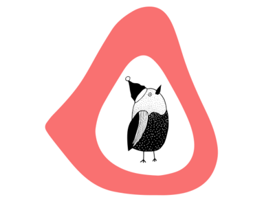Bird bird black white design graphic illustration pink