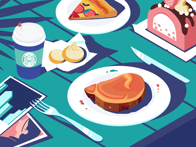 Table by ZhangFan on Dribbble