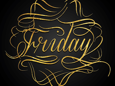 Friday black classy font friday gold graphic design text type typography