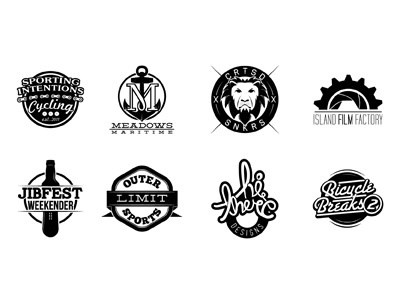Logos brand design graphic icons labels logos word marks