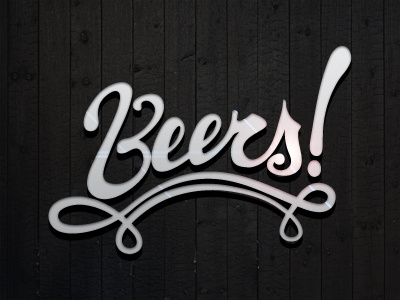 Beers! beer font graphic design hand lettering illustrator script text type