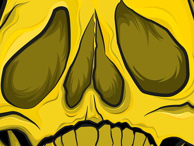 Gold Skull cs5 gold golden illustration illustrator skeleton skull snowboard test vector work in progress