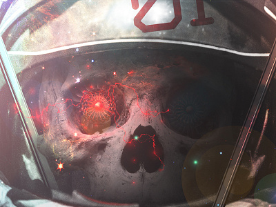 Space Mask astronaut experiment eyes photoshop skull space