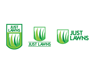 Just Lawns charlottetown concept grass green lawn care lawns logo