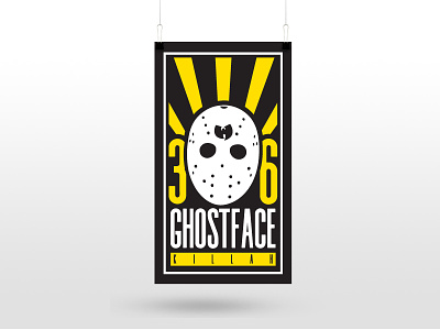Ghostface Killah black ghost ghostface ghostface killah hip hop poster rap wu tang wu tang clan yellow