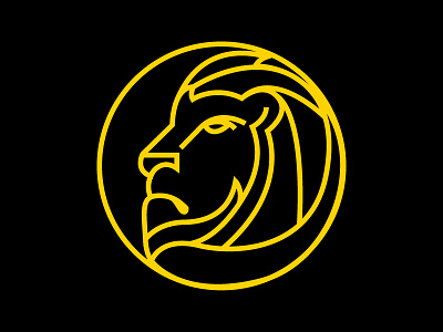 Lion black concept gold graphic icon illustration line logo
