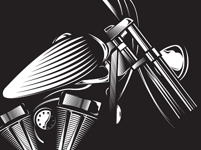 MOTO WIP bike black and white concept illustration line line art logo moto motorcycle vector