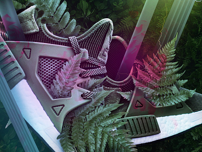 NMD adidas adobe concept fern kicks photo manipulation photoshop shoes triangle