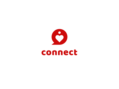 Connect - Dating app logo brand identity branding branding design daily logo daily logo challenge dating logo flat illustration illustrator logo logo challenge logo design logotype minimal vector