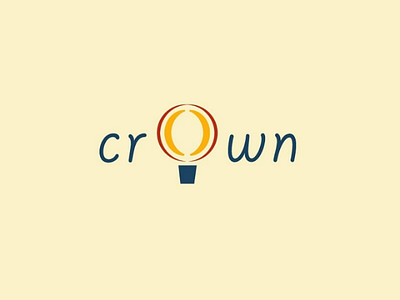 Crown- hot air balloon branding dailylogo dailylogo. graphic design dailylogochallenge design flat hotairballoon illustration logo vector