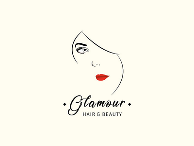 Glamour Hair & Beauty Salon adobe flat illustration illustrator logo challenge logo design vector