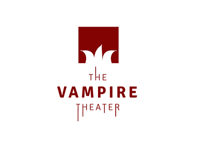 The Vampire Theater flat illustration illustrator logo challenge logo design vector