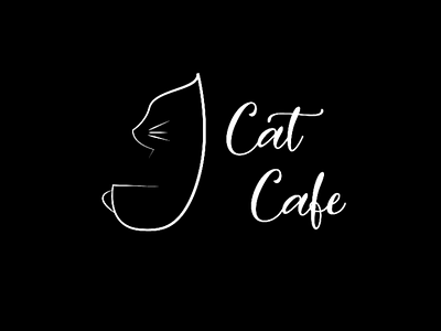 Cat cafe logo adobe flat illustration illustrator logo challenge logo design vector