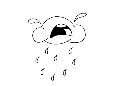 Crying cloud adobe artwork cartoon comic design art digital digital painting drawing illustrator vector