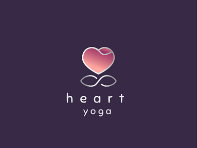 Yoga studio logo - Heart Yoga adobe flat illustration illustrator logo challenge logo design vector