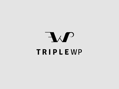 Triple WP logo flat illustration illustrator logo challenge logo design vector