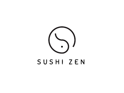 Sushi Zen: Sushi Restaurant logo adobe branding daily logo flat illustration illustrator logo challenge logo design minimal sushi vector