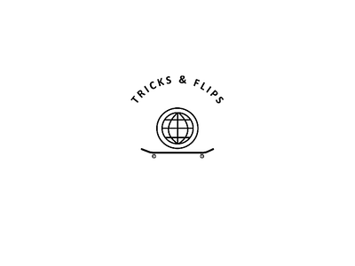 Tricks and Flips logo adobe branding daily logo flat illustration illustrator logo challenge logo design minimal vector