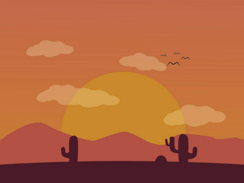 Desert Illustration vector illustrator illustration drawing digital art design creative art adobe