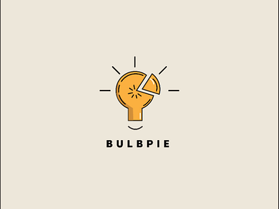 Bulb+Pie logo adobe branding daily logo flat illustration illustrator logo challenge logo design minimal vector