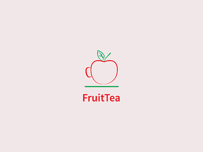 Fruit + Tea Logo adobe branding daily logo flat illustration illustrator logo challenge logo design minimal vector