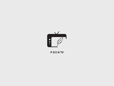 Poem + TV logo adobe branding daily logo flat illustration illustrator logo challenge logo design minimal vector