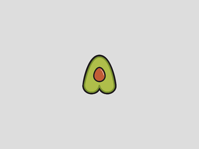 A is for Avocado adobe branding daily logo flat illustration illustrator logo challenge logo design minimal vector