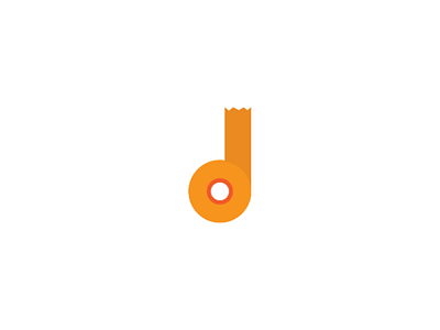 D for duct tape logo adobe branding daily logo flat illustration illustrator letter logo logo challenge logo design minimal vector