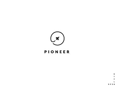 Airplane logo - Pioneer airplane logo branding daily logo daily logo challenge illustration illustrator logo challenge logo design minimal modern vector